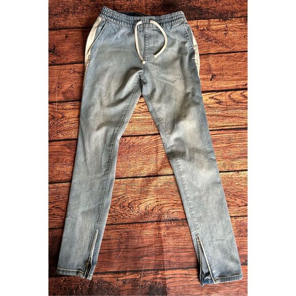 PacSun Active Stretch Denim‎ Joggers Skinny Jeans Blue Pants Men's Size Medium - Picture 9 of 11